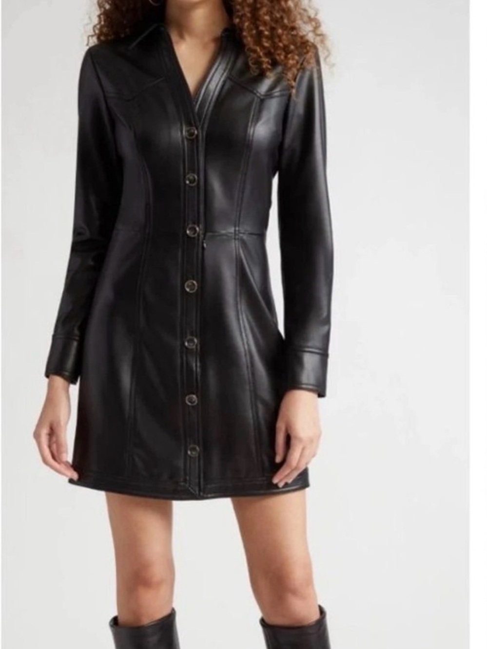 Veronica Beard Garret Faux Leather Dress Vegan Size 2
